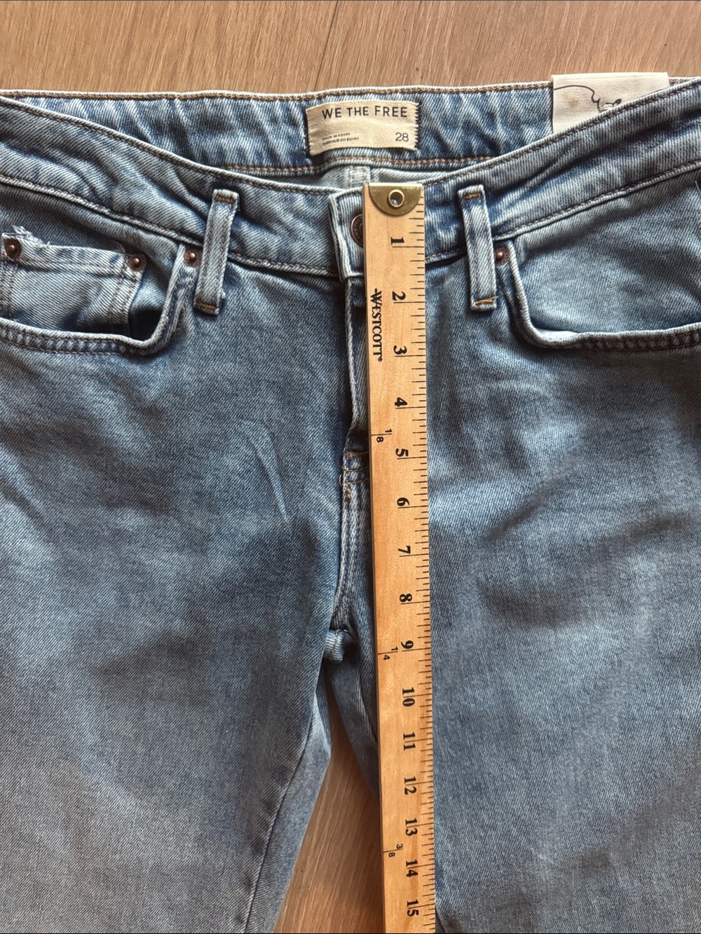 Free People We The Free Emre Flare Jeans Poppy Blue Size 28 - Picture 15 of 16